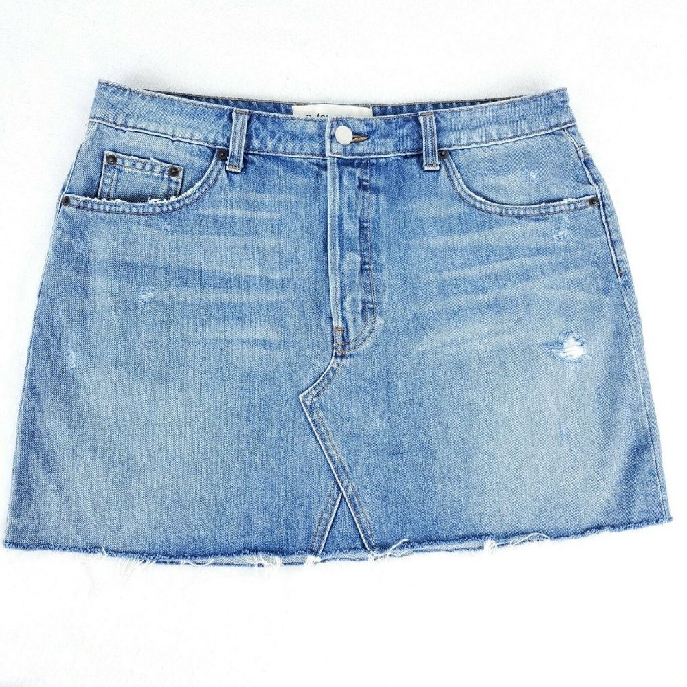 Reformation 31in Denim Jean Skirt